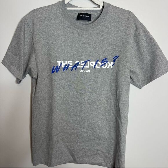 Flecked gray cotton T-shirt What is motif | The Kooples Small NWT - Picture 3 of 7